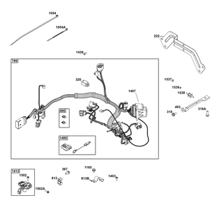Controls Group Diagram and Parts List for 61A677-0100-J1  Briggs and Stratton Engine